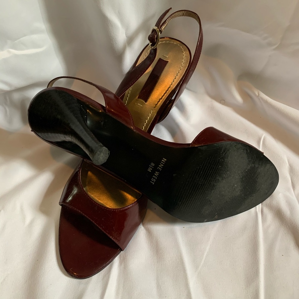 Vintage Burgundy Heels - Picture 3 of 3